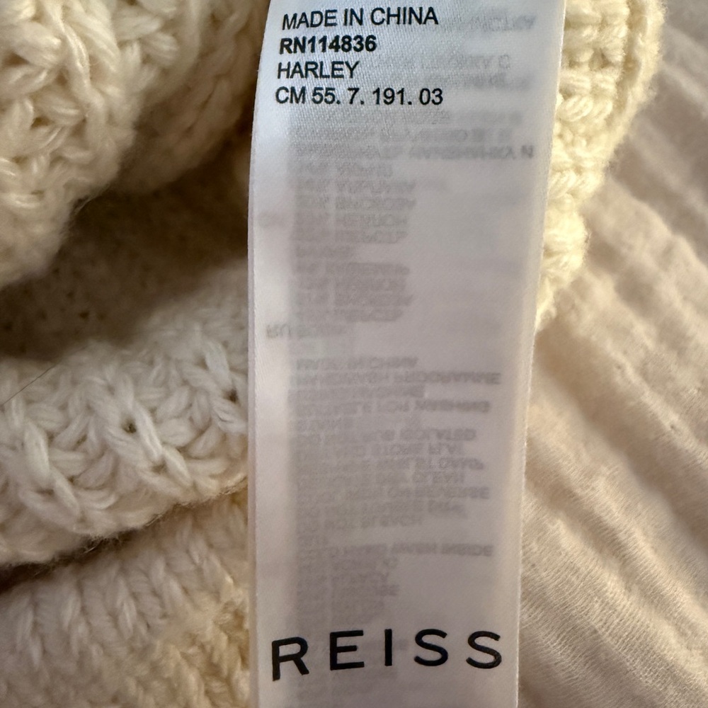 Reiss Harley Wool Cashmere Blend Chunky Oversized Turtleneck Small Snow Day Cozy - Picture 7 of 8